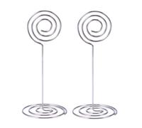 Toyvian Agrafes Porte-Photo Accessoires Mariage Base et Câble Flexible 10pcs en Acier Inoxydable Argenté pour Décoration de Table, Bureau et Maison