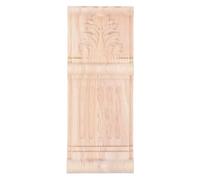 Toyvian Applique Matériau Bois Beige Style Vintage Non Peint en Bois Sculpté Installation Facile DIY, Ornement Classique pour Décoration Intérieure Maison pour Meubles et Portes