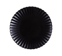 Toyvian Assiette de Collation en Céramique Chrysantheme 8 Pouces Noir | Style Rétro Rustique, Plateau pour Desserts et Pizza, Rangement Alimentaire Facile, Service de Table Maison