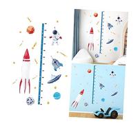 Toyvian Autocollants Muraux Mesure De Espace Cartoon Pour Décoration De Chambre Garçon Fille Stickers Repositionnables