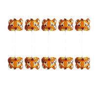 Toyvian Ballons Animaux Tête de Tigre Orange et Noir Lot de 10, Décorations Gonflables pour Buffet et Entrée, Fêtes d'Anniversaire et Célébrations du Nouvel An