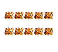 Toyvian Ballons Tête de Tigre Thématique Animaux Lot de 10, Décorations Gonflables pour Fêtes d'Anniversaire, Nouvel An, et Événements Familiaux