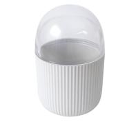 Toyvian Boîte à Cotons-tiges Moderne en Abs avec Couvercle, Design Gain de Place, Organisateur Créatif pour Coton-tiges et Cure-dents à Domicile Blanc