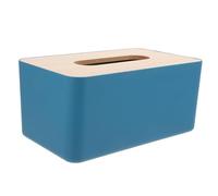Toyvian Boîte à Mouchoirs Bois Couvercle Bleu, Distributeur de Serviettes en Carton pour Maison, Usage Salle de Bain et Salon, Design Simple et Fonction Support Téléphone