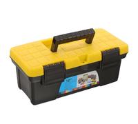 Toyvian Boîte à Outils en Plastique Noir Grande Capacité, Mallette à Outils Portable Multifonction pour Réparations à Domicile et Rangement