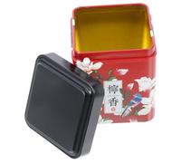 Toyvian Boîte à Thé Vrac en Métal de Style Japonerie, Pot de Stockage Hermétique Portable Couvercle, Facile à Nettoyer et Multifonction pour Thé en Vrac