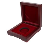 Toyvian Boîte de Rangement en Bois 10×10×3,2 Cm pour Médailles de Marathon et Badges, Coffret de Présentation avec Compartiments Personnalisés et Doublure Protectrice, Étui Rétro