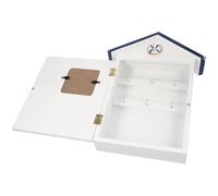 Toyvian Boîte de Rangement Méditerranéenne en Panneau de Densité, Étui à Clés Multifonction Compact et Pratique, Porte-clés Mural Style Rétro pour Camping et Décoration Intérieure