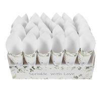 Toyvian Boîte Porte-cornets en Papier Vert Feuille 30 Cavités 30 Feuilles Cônes à Confettis Pétales Mariage, Support Décoratif pour Fêtes, Réceptions et Cérémonies