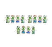 Toyvian Boîtes à Bonbons Finition Soignée 12 Pièces Dinosaure en Matériau Synthétique Sûr Couleur Vert Clair, pour Shower ou Fête