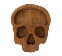 Toyvian Bol en Bois Crâne D'halloween Réutilisable Capacité Modérée, Plateau de Fruits Créatif pour Snacks et Fêtes à Thème Halloween