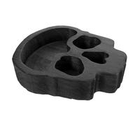 Toyvian Bol en Bois de Crâne Noir Plateau à Fruits Secs Polyvalent et Décoratif pour Halloween et Fêtes pour Snacks