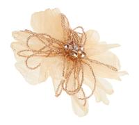 Toyvian Broche Fleur Tissu Doré pour Femmes, Épingle Légère Chic, Accessoire Polyvalent pour Vêtements et Occasions Festives