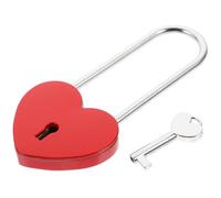Toyvian Cadenas Forme de Cœur en Alliage de Zinc Léger et Antirouille, Facile à Transporter, pour Cabinets et Journaux, Serrure Romantique Rouge pour Couples