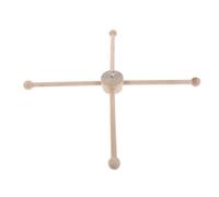 Toyvian Cadre de Carillon Éolien en Bois Brut Soi-même - Support Stable Base pour Décoration Intérieure et Extérieure de Chambre Bébé - Kit de Mobile Suspendu pour Bricolage Créatif