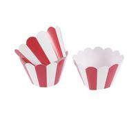 Toyvian Caissettes à Cupcakes Rayées en Papier 24pcs Faciles à Assembler pour Décoration Gâteau Anniversaire et Mariage
