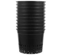 Toyvian Canastas Hidropónicas de Plástico, 10 Pack Negro Macetas de Rejilla Para Cultivo y Jardín Con Drenaje Optimizado Para Raíces Fuertes, 5X5X4Pouces