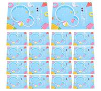 Toyvian Cartes Invitation Fête Piscine Vacances, 20pcs Papier, Espace Suffisant pour Détails, pour Réunion Bord de L'eau et Fêtes Estivales