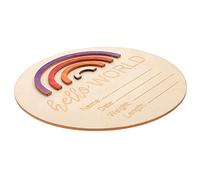 Toyvian Cartes Mensuelles En Bois Bébé Étapes Importantes Du Bébé Rond En Bois 15x15 Cm Accessoire Photo Pour Chambre D’garçon Et Filles Fille Ou Garçon Coffret Complet