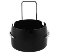 Toyvian Cendrier Mural en Acier Inoxydable Noir Design Moderne Minimaliste pour Toilettes Surface Lisse, Usage Intérieur et Extérieur Adapté aux Maisons et Lieux Publics