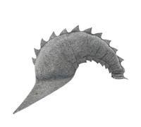 Toyvian Chapeau de Sorcière Gris avec Queue Longue Unique en Tissu, Forme Stable et Usage Polyvalent pour Fêtes à Thème et Accessoires Cosplay Halloween