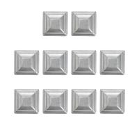 Toyvian Chapeau Poteau 10x10 en Fer Argenté, Capuchons de Clôture Galvanisés Surface Lisse et Prise Ferme pour Poteaux de Garde-corps, Usage Extérieur, Lot de 10 Pièces