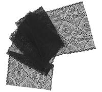 Toyvian Chemin de Table Réutilisable et Facile à Nettoyer D'halloween en Dentelle Noire Motif Toile D'araignée pour Restaurants et Lieux de Fête