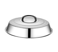 Toyvian Cloche Couvercle Alimentaire Résistant à l'huile et Robuste Argenté Plancha Rectangulaire en Acier Inoxydable Accessoire la Cuisine pour Barbecue et Service