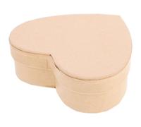 Toyvian Coffret en Papier Kraft de Cœur Beige, Léger et Délicat, avec Couvercle, pour Emballage Présent ou Rangement de Bijoux
