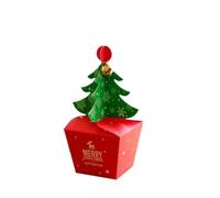Toyvian Coffret Présent Noël 10 Pièces en Carton Motif Sapin de Noël, Boîte à Bonbons et Biscuits, Design Attrayant pour Garçon et Filles, pour Présents Festifs