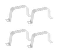 Toyvian Collier de Serrage Carré pour Tuyau en Alliage D'aluminium 4pcs, Fixation Précise et Solide pour Accessoires Extérieur et Maintenance Murale