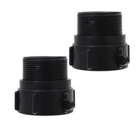 Toyvian Connecteur de Vanne IBC pour Réservoir d'eau de Pluie, Filetage Grossier 2 vers Filetage Npt 2, Matériau Abs, Installation Facile et Étanchéité, Pack de 2 Pièces pour Jardin