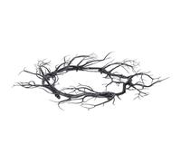Toyvian Couronne en Plastique de Brindilles Artificielles Noires pour Halloween Décoration Suspendue Intérieure, Ornement Festif pour Porte et Fête d'automne