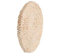 Toyvian Coussin de Sol en Paille Tressée Épais pour Contemplation et Yoga, Structure Solide Tissée, Matériau Synthétique Pratique et Finition Soignée, Beige Simple et Décoratif
