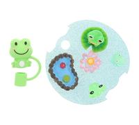 Toyvian Couvercle à Paille en Silicone Forme Grenouille Verte Clair, Protège la Poussière et Garde la Boisson Propre pour Gobelets, pour Diverses Occasions