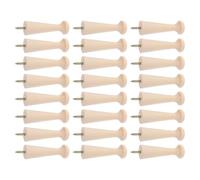 Toyvian Crochet à bouton en bois naturel 24 pièces 21x69 mm à visser derrière portes - crochets pour suspendre manteaux et chapeaux - usage dans l'entrée et le couloir