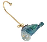 Toyvian Crochet Mural en Alliage de Zinc Multifonctionnel pour Vêtements et Clés, Patère Murale Vintage Motif Oiseau Vert, pour Entrée, la Cuisine et Salle de Bain