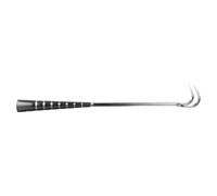 Toyvian Crochets à Viande en Acier Inoxydable Double Pince et Manche Long, Accessoires Barbecue Robustes pour Cuisson et Rôtissage
