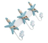 Toyvian Crochets Muraux Patère Décorative de Style Méditerranéen en Mdf et Fer Bleu pour Ranger Vêtements et Clés pour Fête Estivale et Décoration Murale