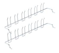 Toyvian Crochets Suspendre pour Panneau Perforé en Fer Argenté, Lot de 2 Set de Set, Design Simple et Élégant, Organisateur D'outils Mural pour Rangement la Maison Garage