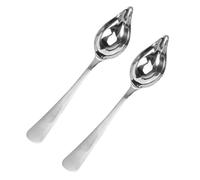 Toyvian Cuillères à Épices et Forme Goutte D'eau en Acier Inoxydable Argenté 2pcs Bec Verseur Étroit pour Mesurer Condiments et Huile Cuisine