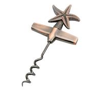 Toyvian Décapsuleur Ouvre-Bouteille Manuel en Bronze Antique à Motif Étoile de Mer, Outil Polyvalent pour Vins, Bières, pour Bar Cuisine