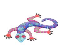 Toyvian Décoration Murale Fer Lézard Gécko Bleu Suspendu Intérieur Extérieur Ornement Jardin Clôture Maison Accessoires Reptile et Peint