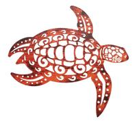 Toyvian Décoration Murale Tortue en Métal Ajouré Brun pour Décoration de Maison et Jardin Ornement Suspendu Robuste en Fer pour Intérieur et Extérieur