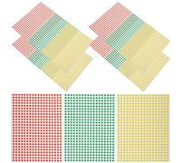 Toyvian D'étiquettes Adhésives Autocollants Ronds Soi-même 15 Feuilles à Pastilles Rondes Colorées Design Vierge et Fonction de Scellement pour Maison et École