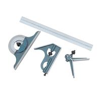 Toyvian Équerre Combinée 1 Set Étui Protecteur en Acier Carbone 12 Pouces Rapporteur Coulissant Multi-usage et Règle D'angle pour Usage Industriel et Ingénierie