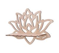 Toyvian Étagère Murale en Bois Beige Forme Fleur Creuse pour Bougie Chauffe-Plat, Design Élégant et Décoratif, pour Salon et Ambiance Chaleureuse