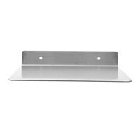 Toyvian Étagère Murale Flottante et Installation Facile en Acier Inoxydable Argenté, Support Mural en L Moderne Gain de Place pour Bouteilles D'épices et Pots Succulents