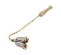 Toyvian Éteignoir à Bougie Vintage en Métal 17x5,5x3,7cm Long Manche, Minimise la Fumée, pour Restaurants et Pique-niques