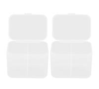 Toyvian Étui pour Cotons à Ongles et Dissolvant, Boîte de Rangement Transparente en Plastique Compartimentée, Lot de 2, pour Rangement Maquillage et Organisation Salle de Bain